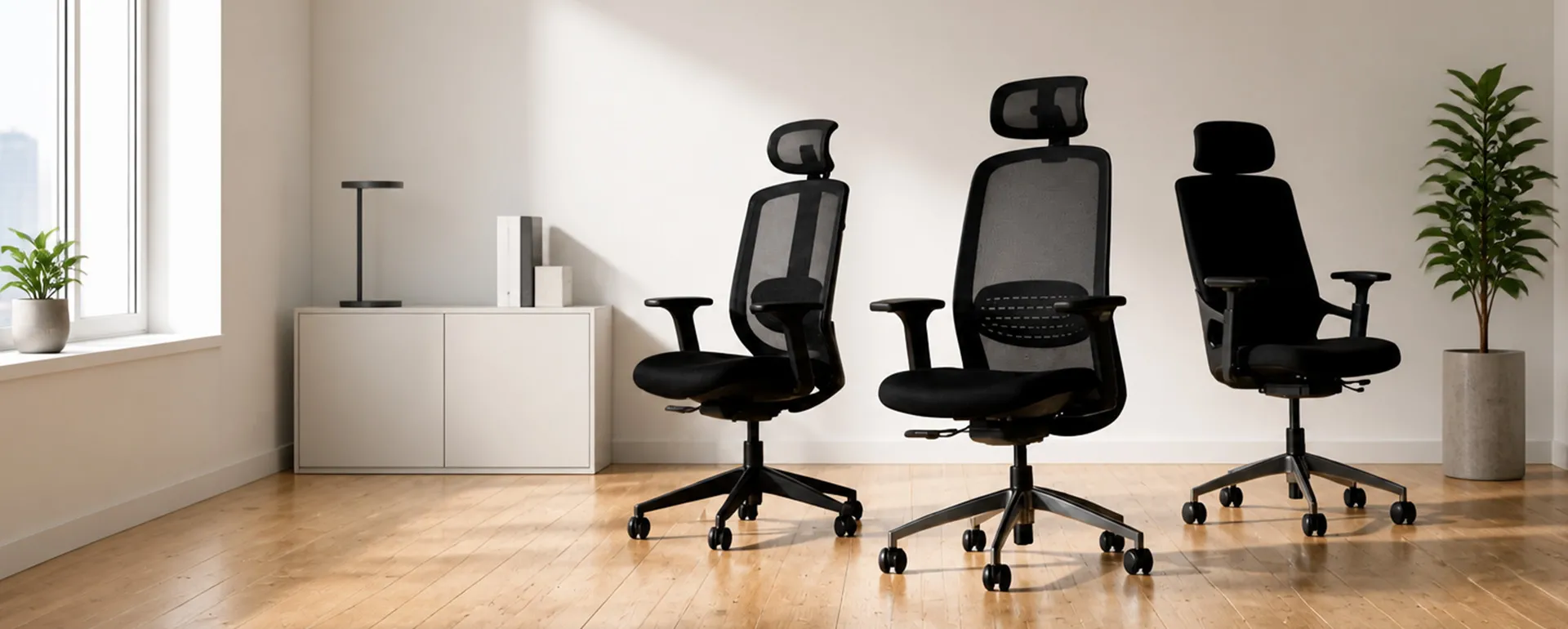 office chairs in an office space